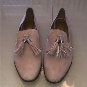 BRAND NEW Franco Sarto blush pink suede loafers